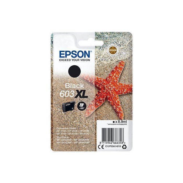 EPSON Inkjet Singlepack 603XL Ink Cartridge - Black
