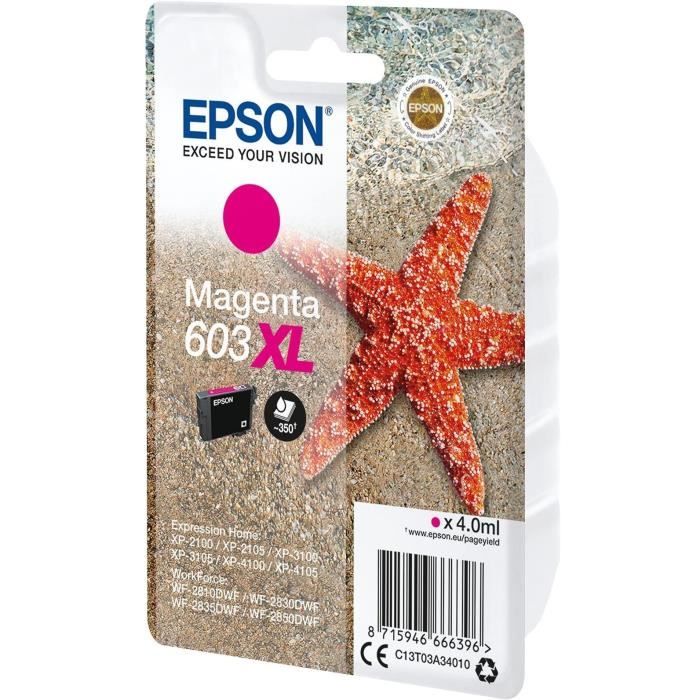 EPSON Inkjet Cartridge Singlepack 603XL Ink - Magenta