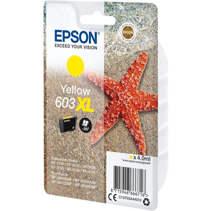 EPSON Inkjet Singlepack 603XL Ink - Yellow