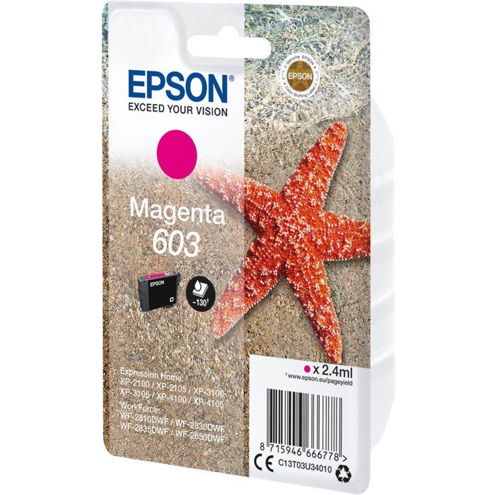 EPSON Inkjet Singlepack 603 Ink Cartridge - Magenta