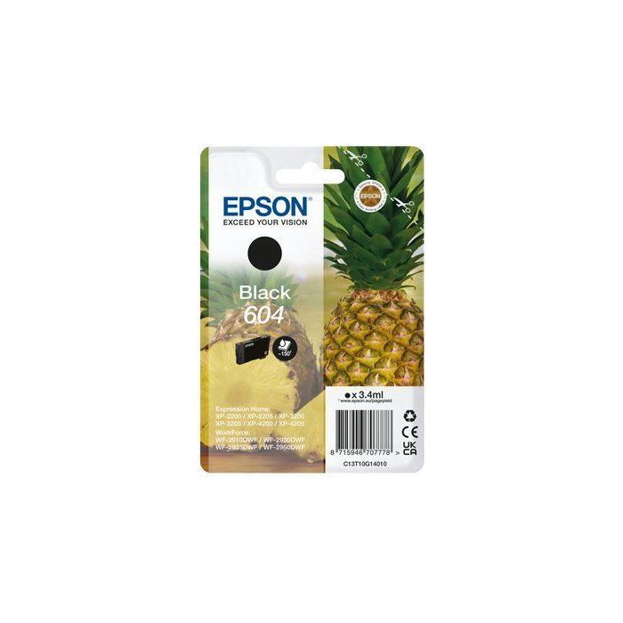 Ink - EPSON - Pineapple 604 - Black - Original - 150 pages