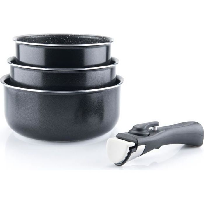 ARTHUR MARTIN Set of 3 pans 16/18 / 20cm all heat including induction