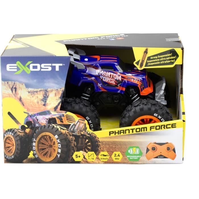 Remote Control Car - EXOST - Phantom Force 1:16 - 10 km/h - 28 -5 cm - purple and orange - from 5 years old