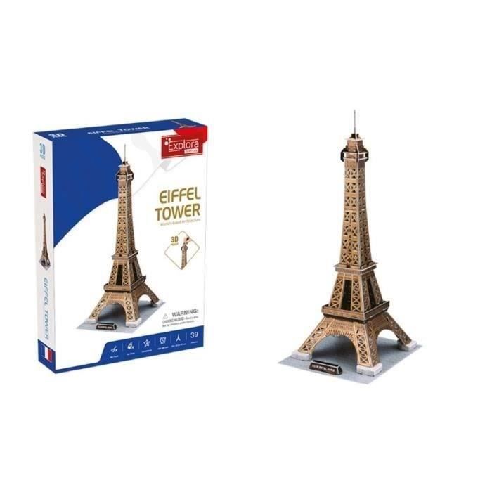 3D Puzzle - All Eiffel - Construction Game - EXPLORA - 39 pieces - From 5 years old