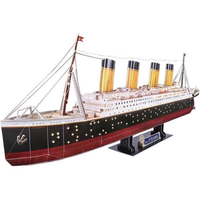 3D Light-Up Puzzle - Titanic Ship - Construction Game - EXPLORA - 266 Pieces - Ages 8+