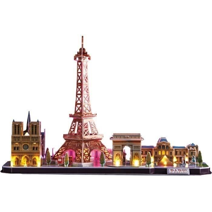 3D Luminous Puzzle - Monuments of Paris - Construction Game - EXPLORA - 115 pieces - From 8 years old