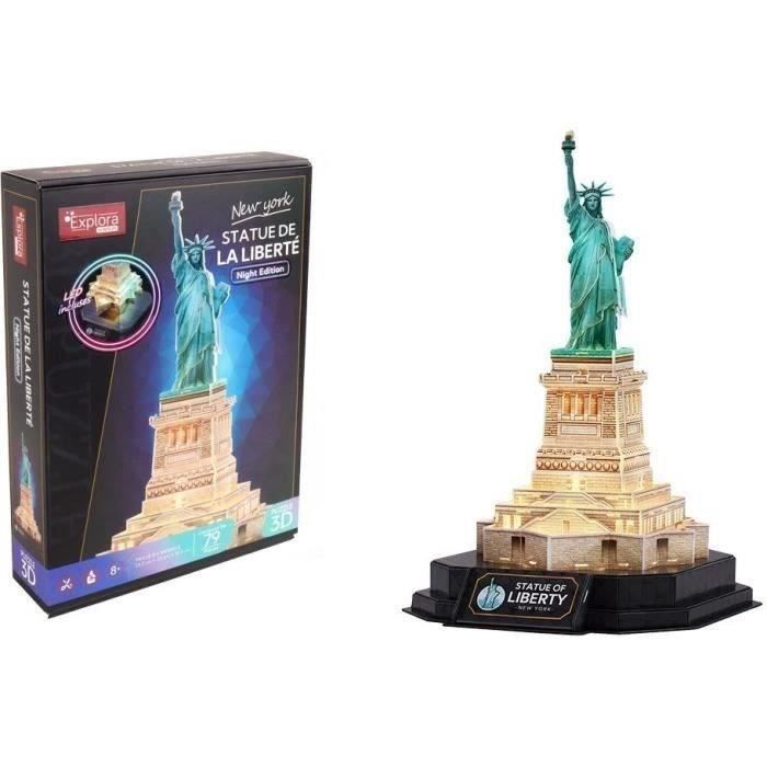 3D Light-Up Puzzle - Statue of Liberty - Building Set - EXPLORA - 79 Pieces - Ages 8+