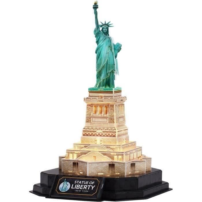 3D Light-Up Puzzle - Statue of Liberty - Building Set - EXPLORA - 79 Pieces - Ages 8+