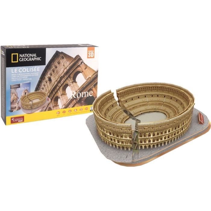 3D Light-Up Puzzle - Colosseum - Construction Game - EXPLORA - 131 Pieces - Ages 8+