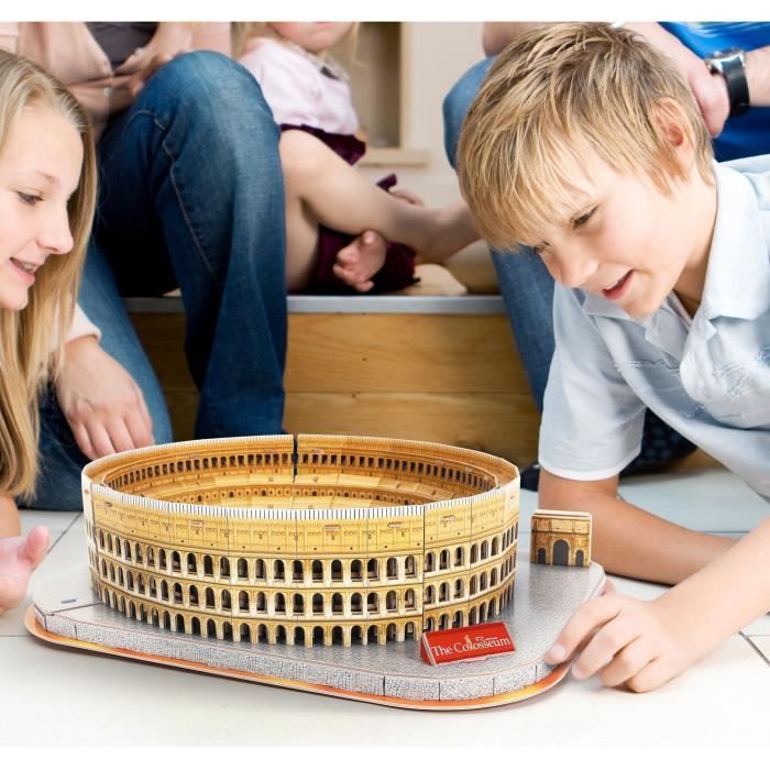 3D Light-Up Puzzle - Colosseum - Construction Game - EXPLORA - 131 Pieces - Ages 8+