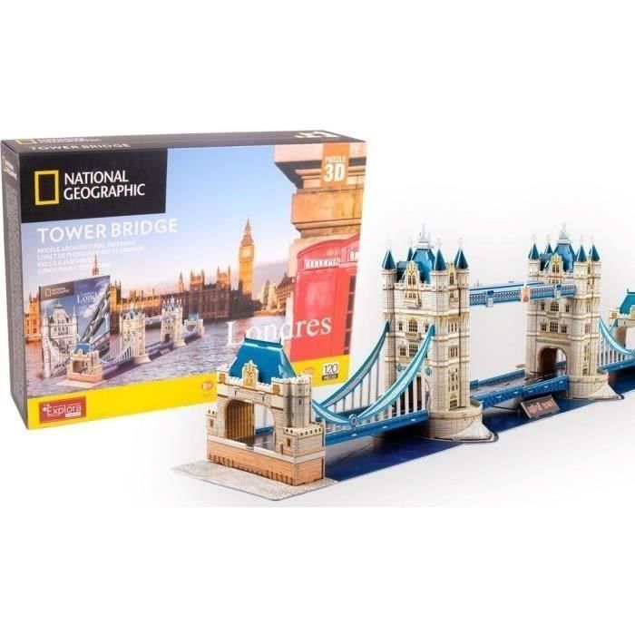3D Puzzle - Tower Bridge - Construction Game - EXPLORA - 120 pieces - Ages 8 and up
