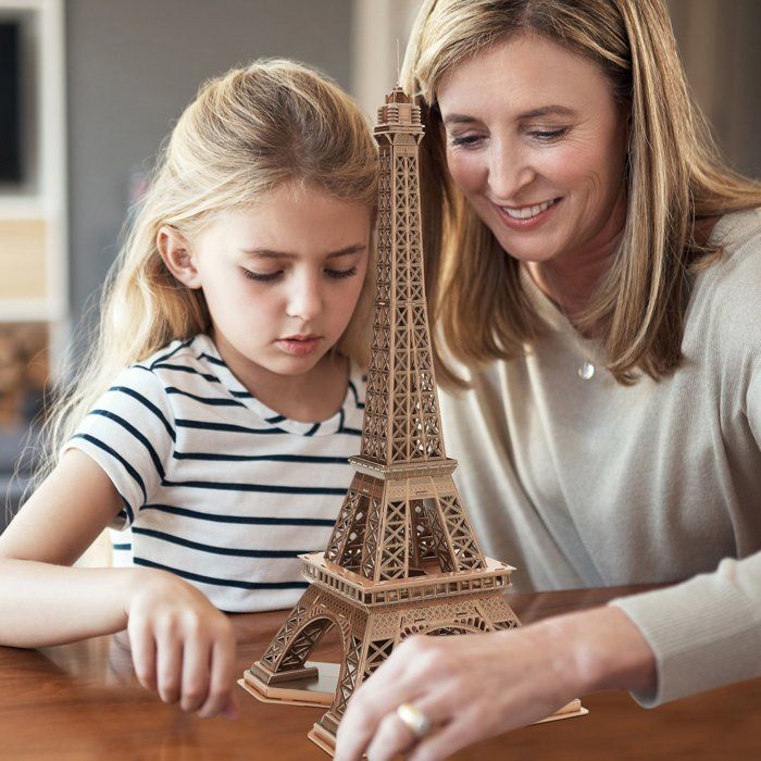 3D Puzzle - Eiffel Tower - Construction Game - EXPLORA - 80 pieces - Ages 8 and up