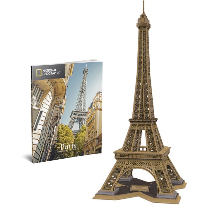 3D Puzzle - Eiffel Tower - Construction Game - EXPLORA - 80 pieces - Ages 8 and up