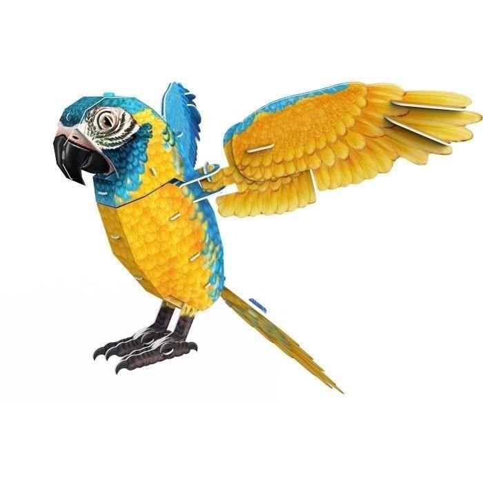 3D Puzzle - Parrot - Construction Game - EXPLORA - Bird - 94 pieces - Ages 8 and up