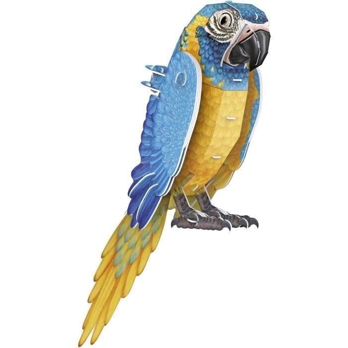 3D Puzzle - Parrot - Construction Game - EXPLORA - Bird - 94 pieces - Ages 8 and up