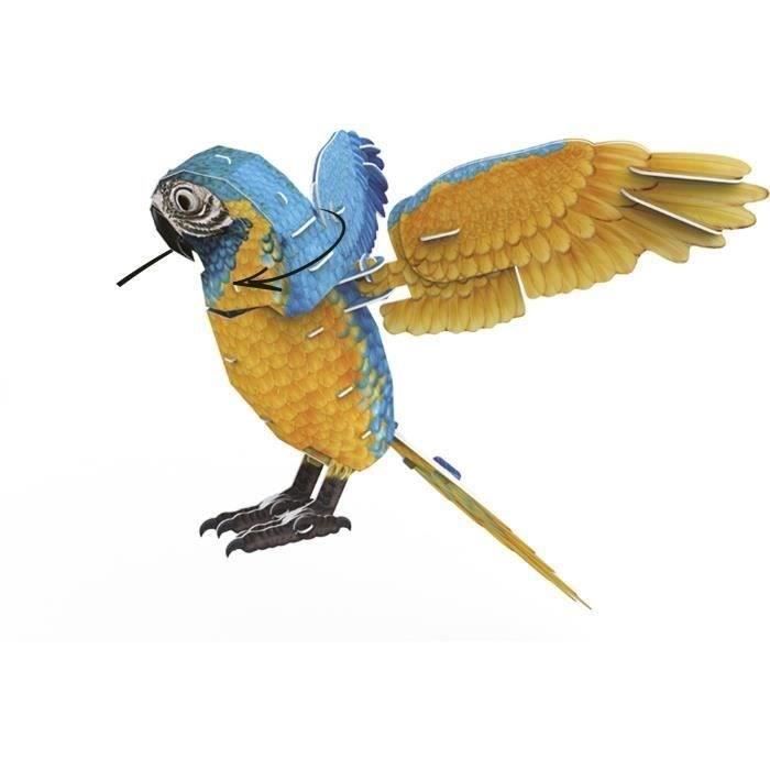 3D Puzzle - Parrot - Construction Game - EXPLORA - Bird - 94 pieces - Ages 8 and up