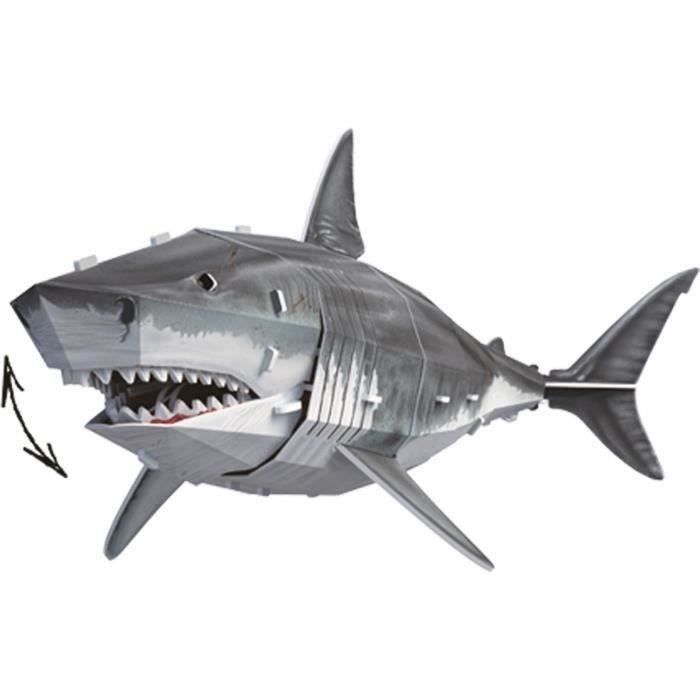 3D Puzzle - Great White Shark - Construction Game - EXPLORA - 72 pieces - Ages 8 and up