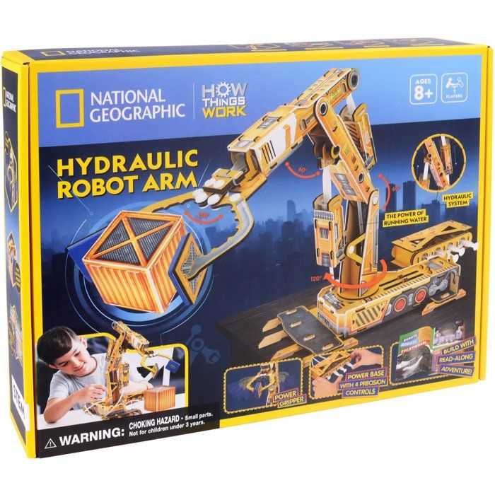 NATIONAL GEOGRAPHIC 3D Model - EXPLORA - Construction Machinery Hydraulic Clamp - 56x37 cm - From 8 years old
