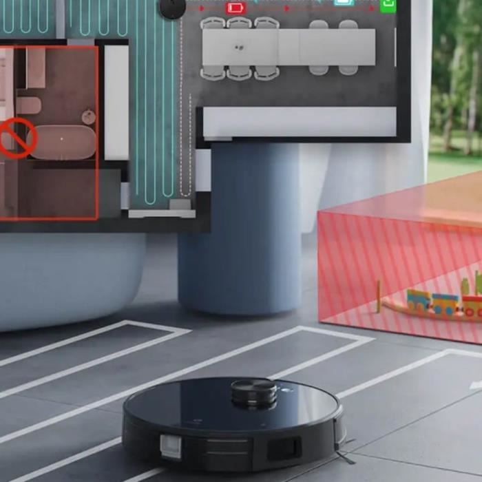 Connected Robot Vacuum Cleaner with suction base EZICLEAN I-Bot Z7 Smart - 240 min - 3Kpa - 300m² - 3L