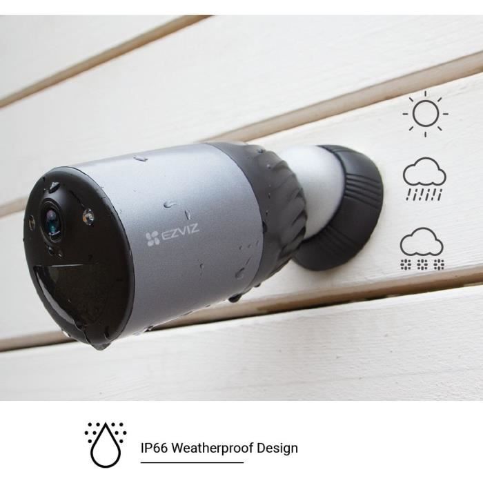 Solar Camera Kit - EZVIZ - BC1c 4K - Solar Panel - AI Detection - Color Night Vision - 10400mAh Battery