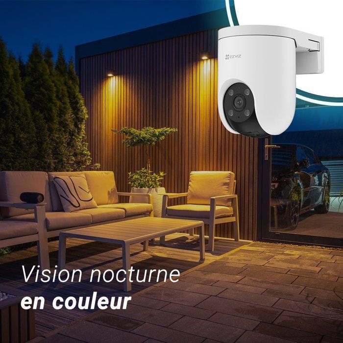 EZVIZ H8c SE Panoramic Wi-Fi Camera - 2K - AI Detection - Color Night Vision - Two-Way Audio