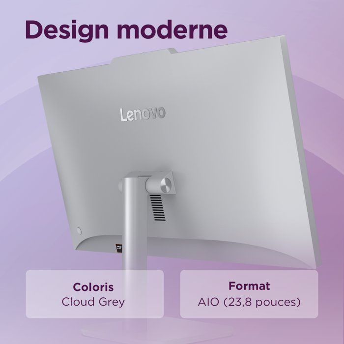 LENOVO Lenovo A105 24 All-in-One PC - Windows 11 - 23.8 FHD - Ryzen 5 40 - 8 GB RAM - 256 GB SSD - Keyboard + Wired Mouse