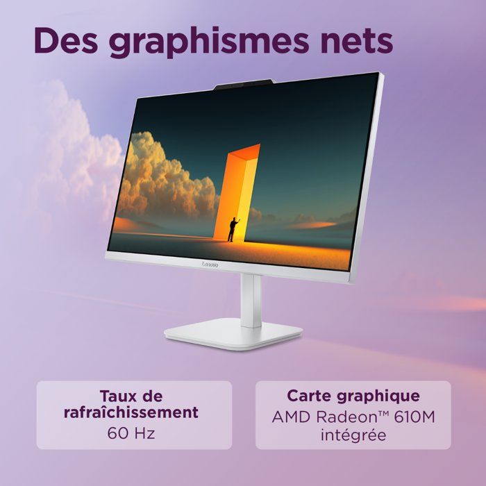 LENOVO Lenovo A105 24 All-in-One PC - No Windows - 23.8 FHD - Ryzen 3 30 - 8 GB RAM - 512 GB SSD - Keyboard + Wired Mouse