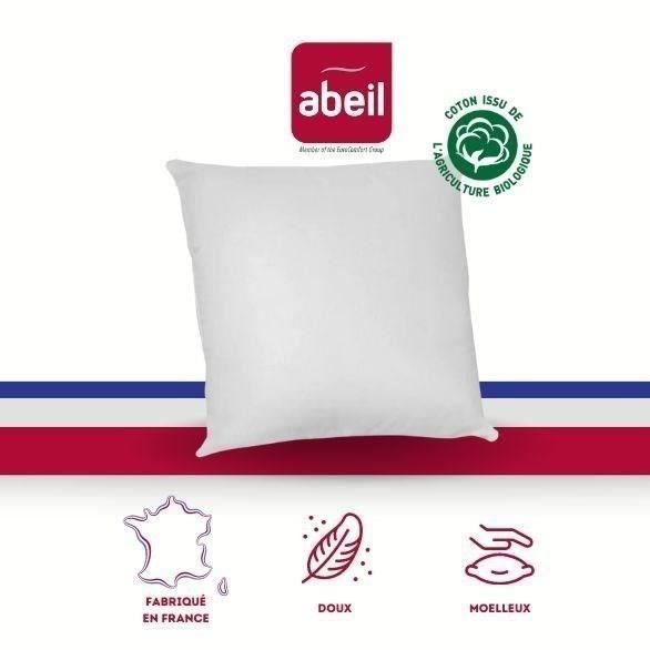 Set of 2 anti-mite pillows - 60 x 60 cm - 100% organic cotton - ABEIL