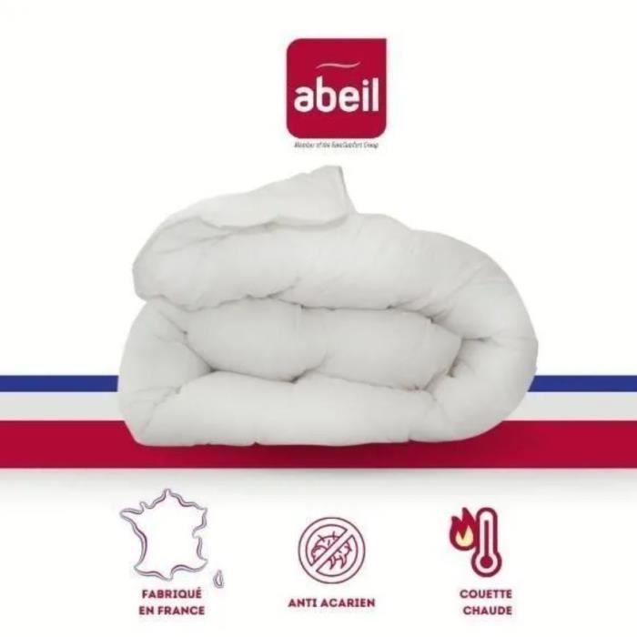 Anti -Acurian duvet - 220 x 240 cm - hot - 400 g/m² 2 people - White - Abeil