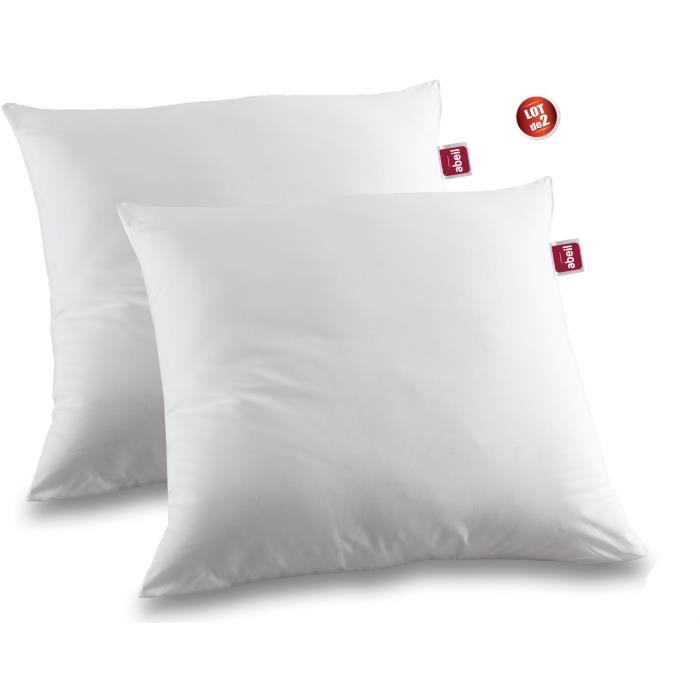 Set of 2 anti -acarian pillows - 60 x 60 cm - 100% Bioma treated cotton - Abeil
