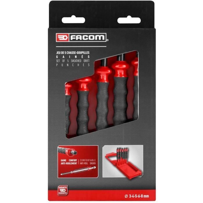 Set of 5 pin punches with sheaths - FACOM - 249.GPB