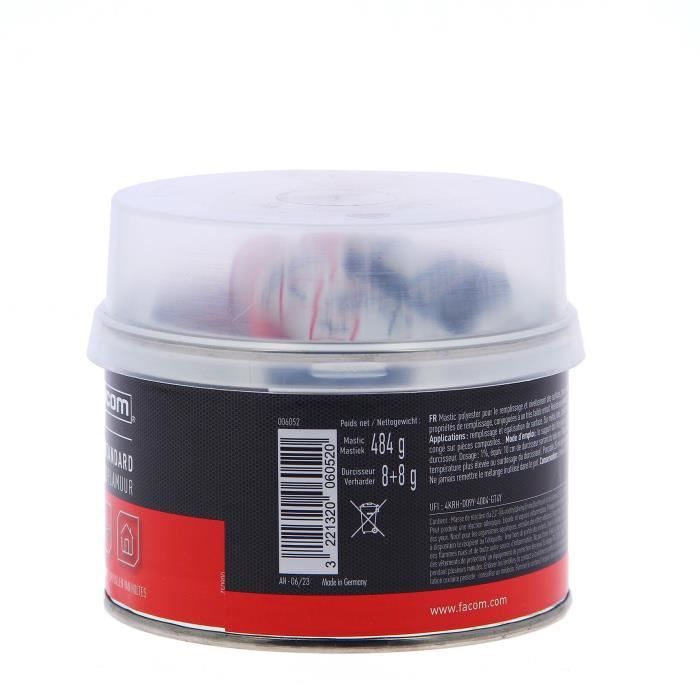 Facom Mastic Polyester Standard - Filling Leveling - 500 g