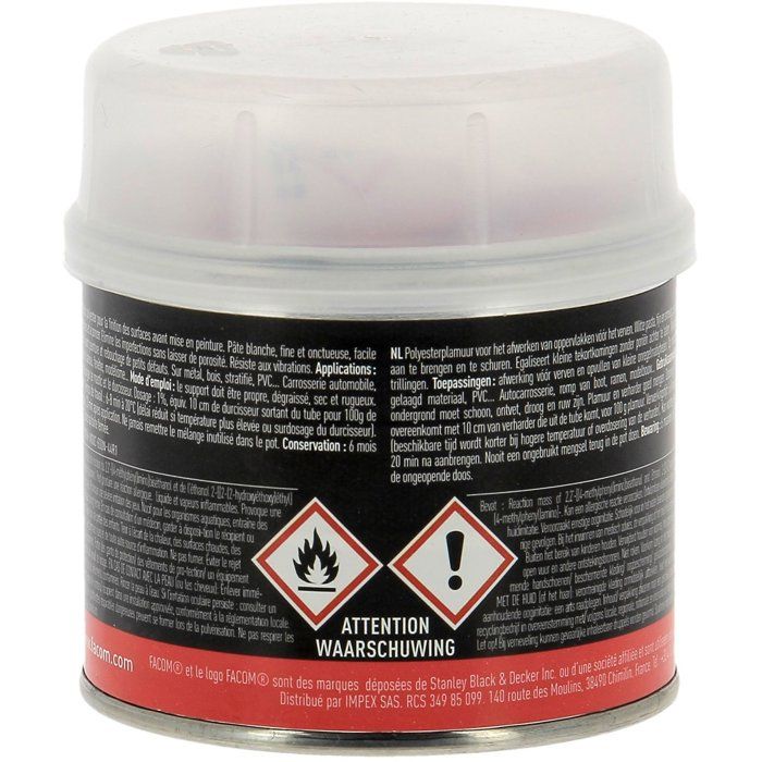 FACOM Polyester putty - Finishing - 250 g