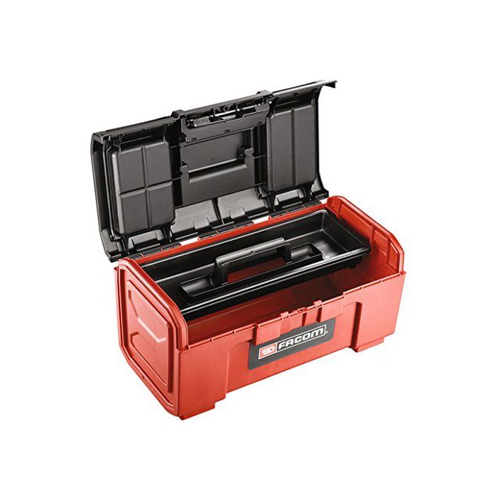 FACOM 19 '' PLASTIC TOOLBOX 2 storage compartments. Locking by padlock Dimensions 486 x 266 x 236 m