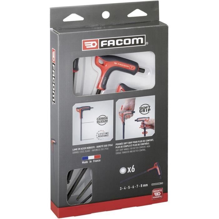 Set of 6 keys - FACOM - 84TZSA.PB - a Handles - T-shaped - 6 sides