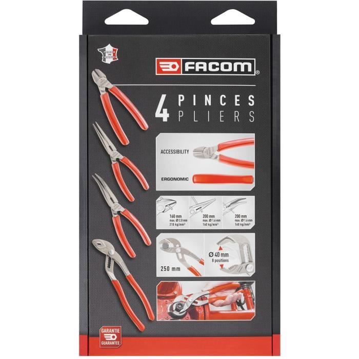 Set of 4 pliers - FACOM - GJP.A4PB - Serie G