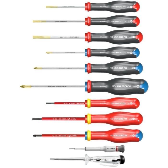 Set of 11 PROTWIST screwdrivers - FACOM - AT.11PB