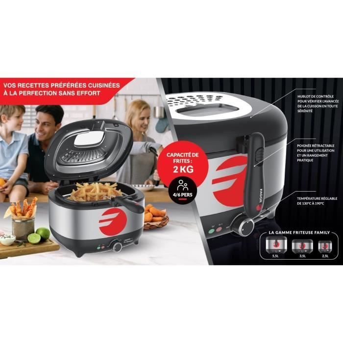 Electric Fryer - FAGOR - FG2310 - 3.5L -1800 W - Anti-odor filter - Steel body