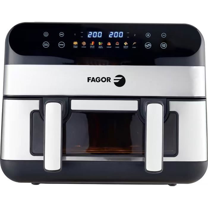 Oil-free fryer - FAGOR - Airfryer FGF10 - 10L - 2400 W - Touch screen - 8 pre-recorded modes - Large cooking tank