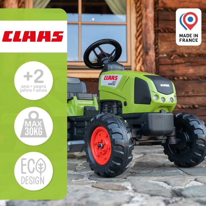 FALK Claas Arion 410 Pedal Tractor + Trailer