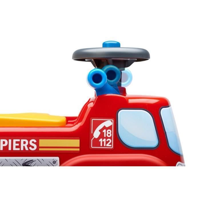 Firefighter carrier with opening seat and directional steering wheel with horn