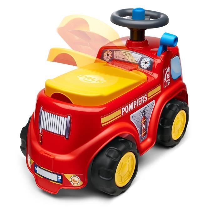 Firefighter carrier with opening seat and directional steering wheel with horn
