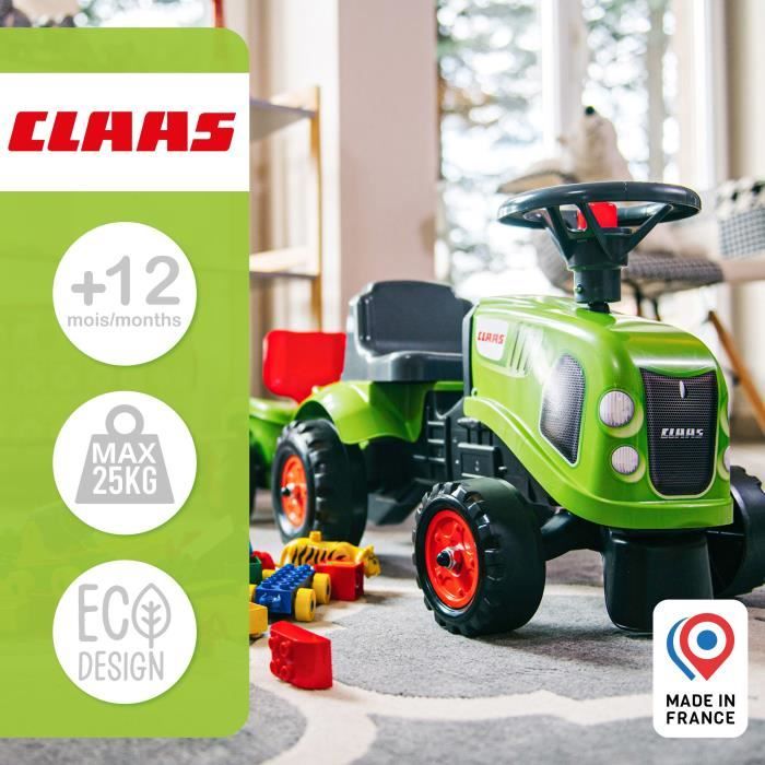 FALK - 212C - Claas tractor carrier with trailer, shovel and rake