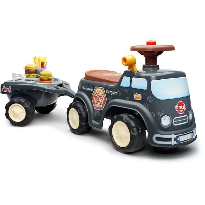 FALK - Food Truck Carrier - opening seat, steering wheel with horn, trailer and accessories