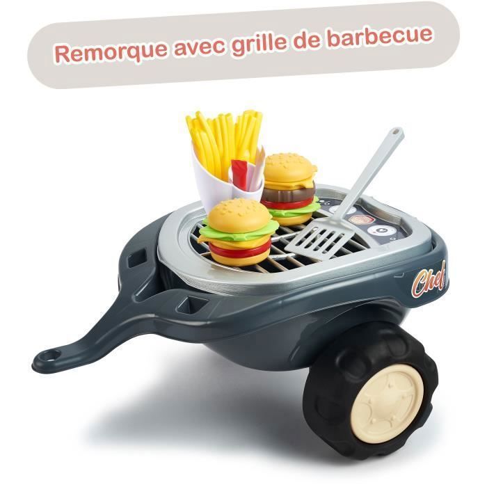 FALK - Food Truck Carrier - opening seat, steering wheel with horn, trailer and accessories