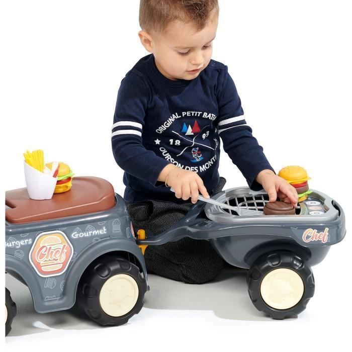 FALK - Food Truck Carrier - opening seat, steering wheel with horn, trailer and accessories