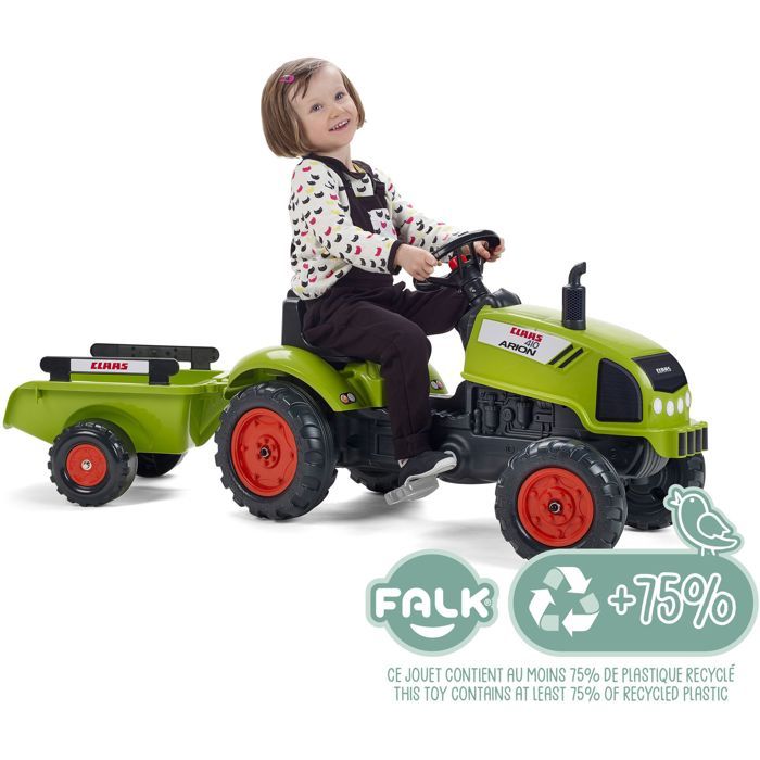 FALK Claas pedal tractor with trailer