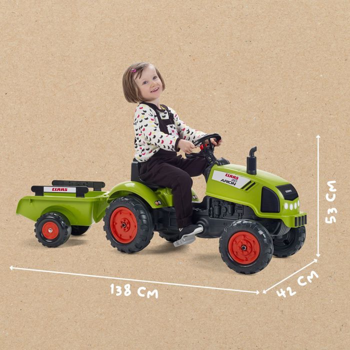 FALK Claas pedal tractor with trailer