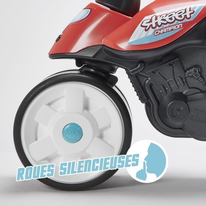 Falk motorcycle balance bike - Street Champion - silent wheels - Red