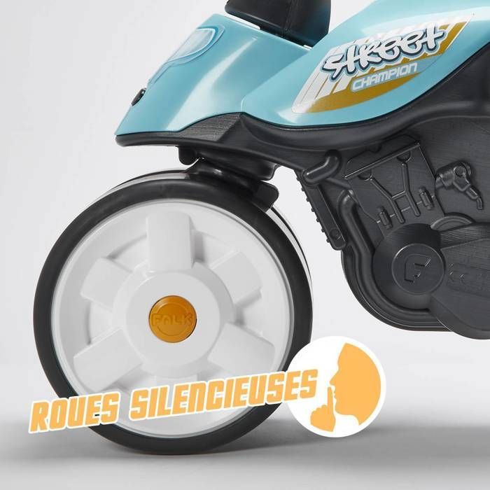 Falk motorcycle balance bike - Street Champion - silent wheels - Blue